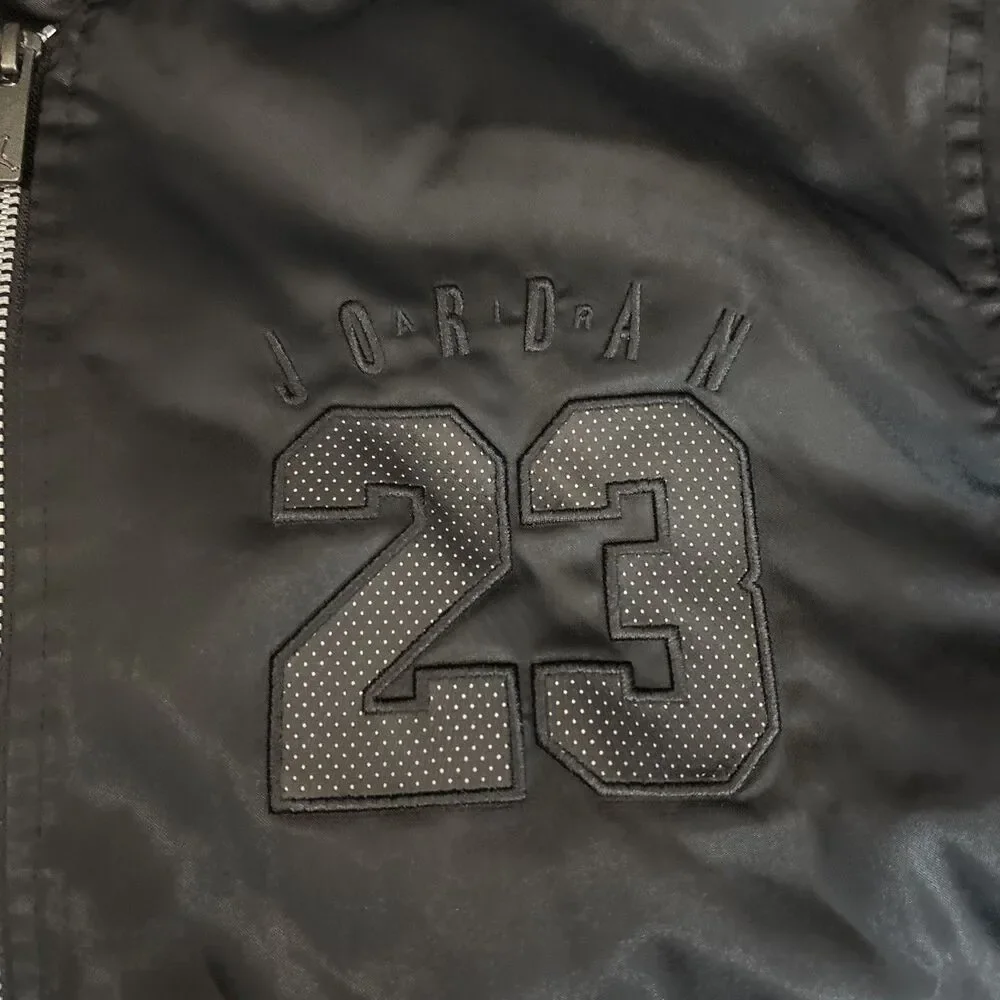 Air Jordan 23 Varsity Jacket Black Basketball Patch Men’s L 833918-010